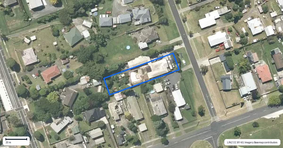 Property context map for 14 Amo Street, Te Kauwhata