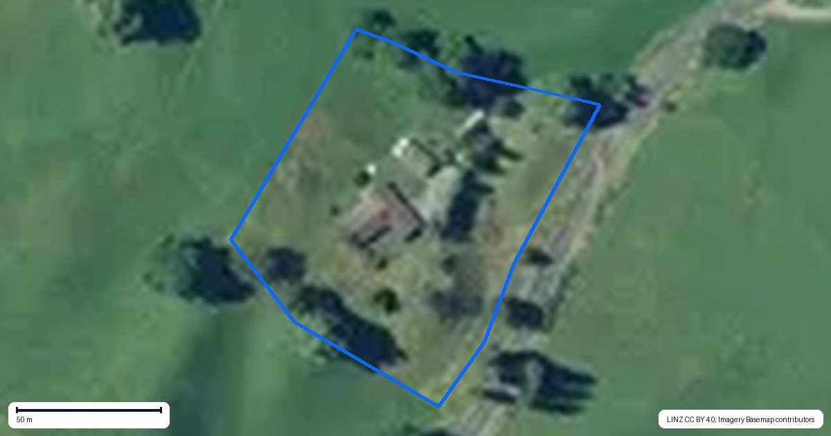 Property context map for 238 Webster Road, Tirau