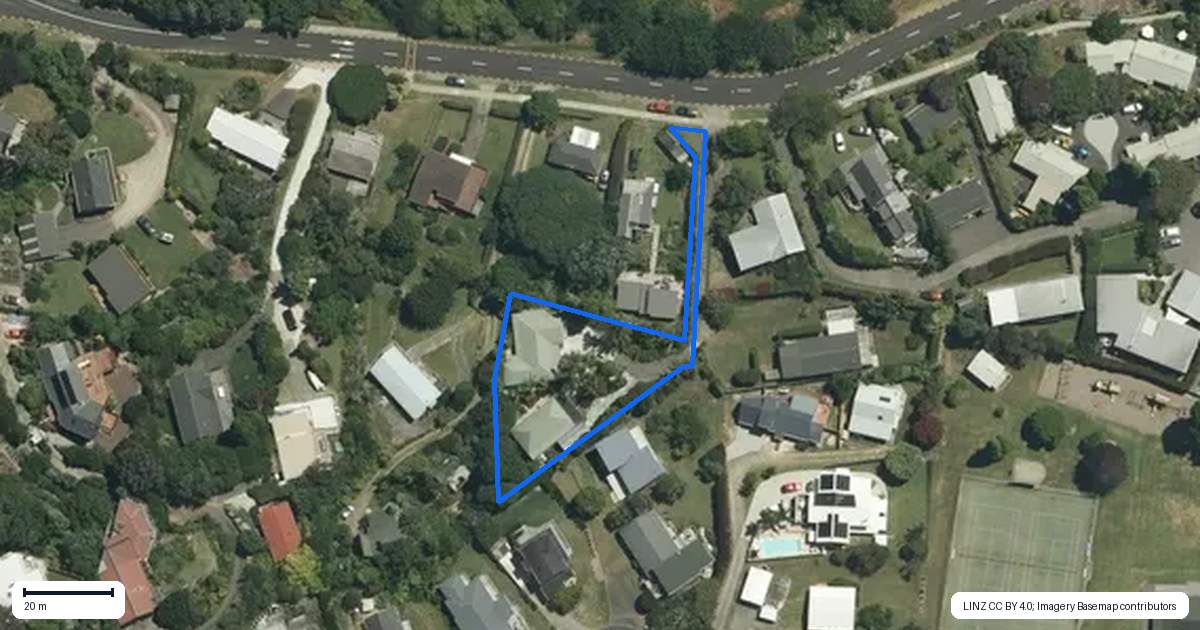 Property context map for 19 Grange Road, Hahei, Whitianga