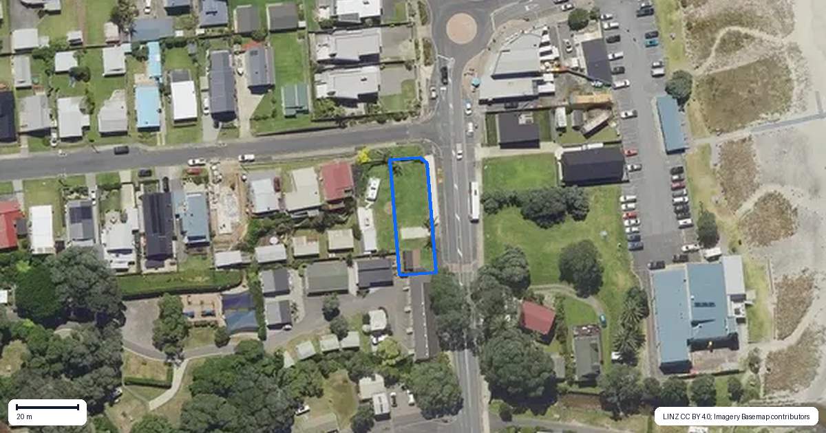 Property context map for 9 Beach Road, Waihi Beach