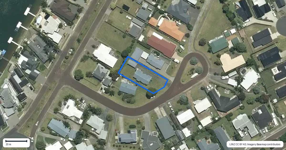 Property context map for 105 The Yardarm, Pauanui