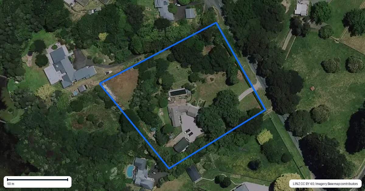 Property context map for 278 Pencarrow Road, Tamahere, Hamilton