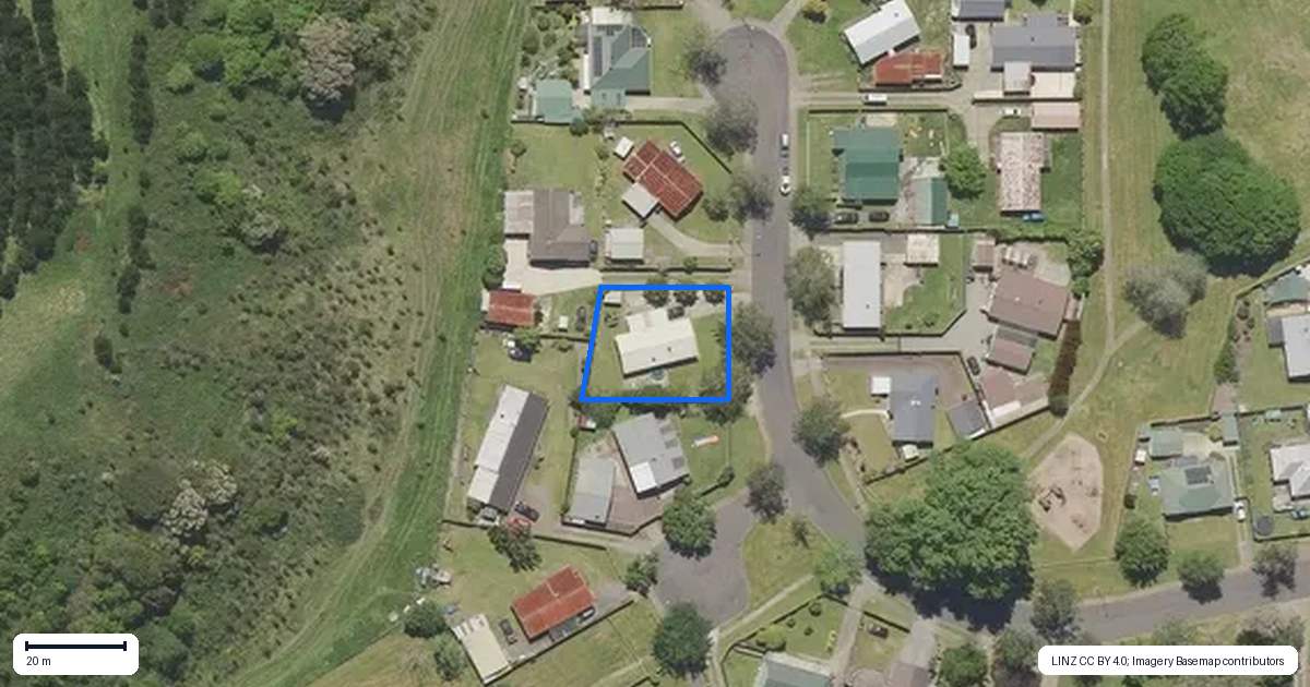 Property context map for 18 Ryder Place, Kawerau