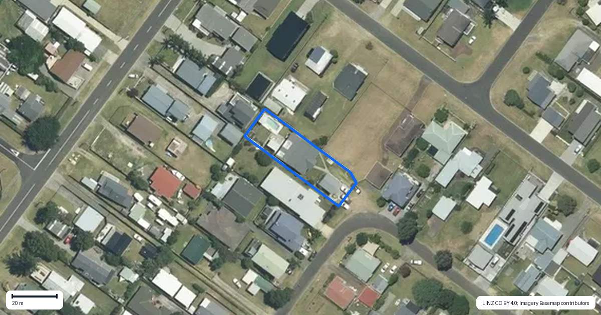 Property context map for 219 The Square, Whangamata