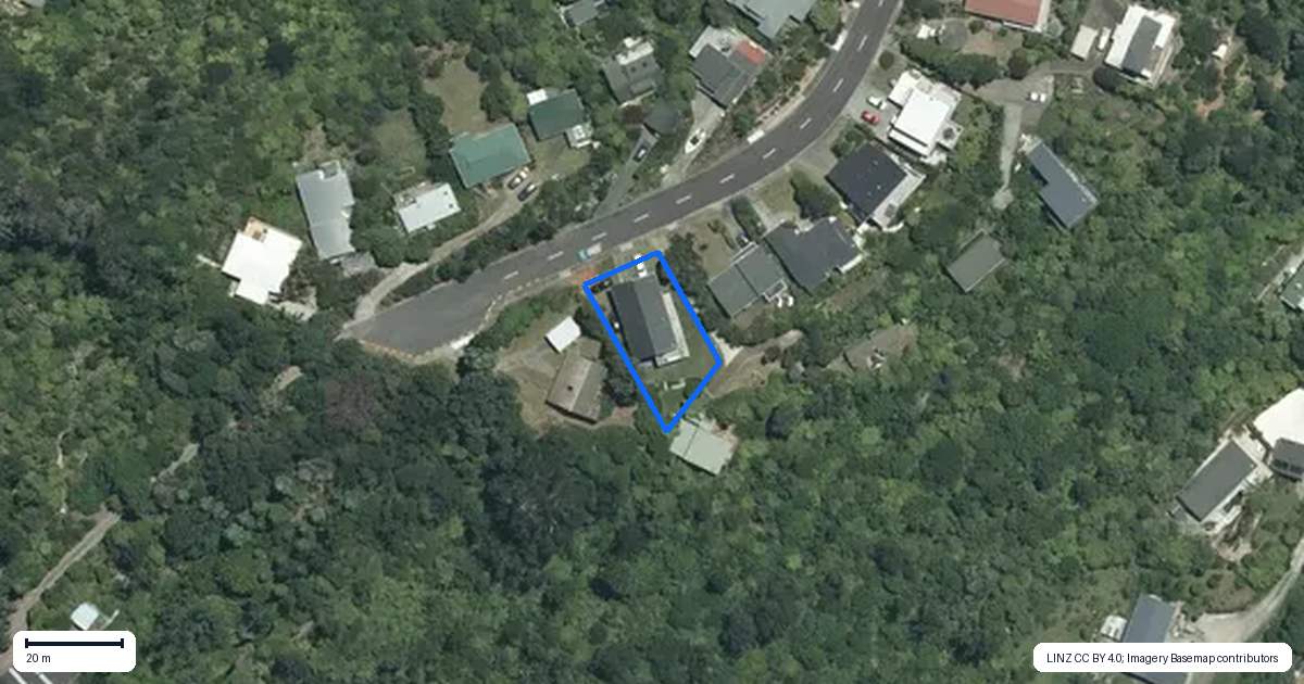 Property context map for 44 Tairua Heights, Tairua