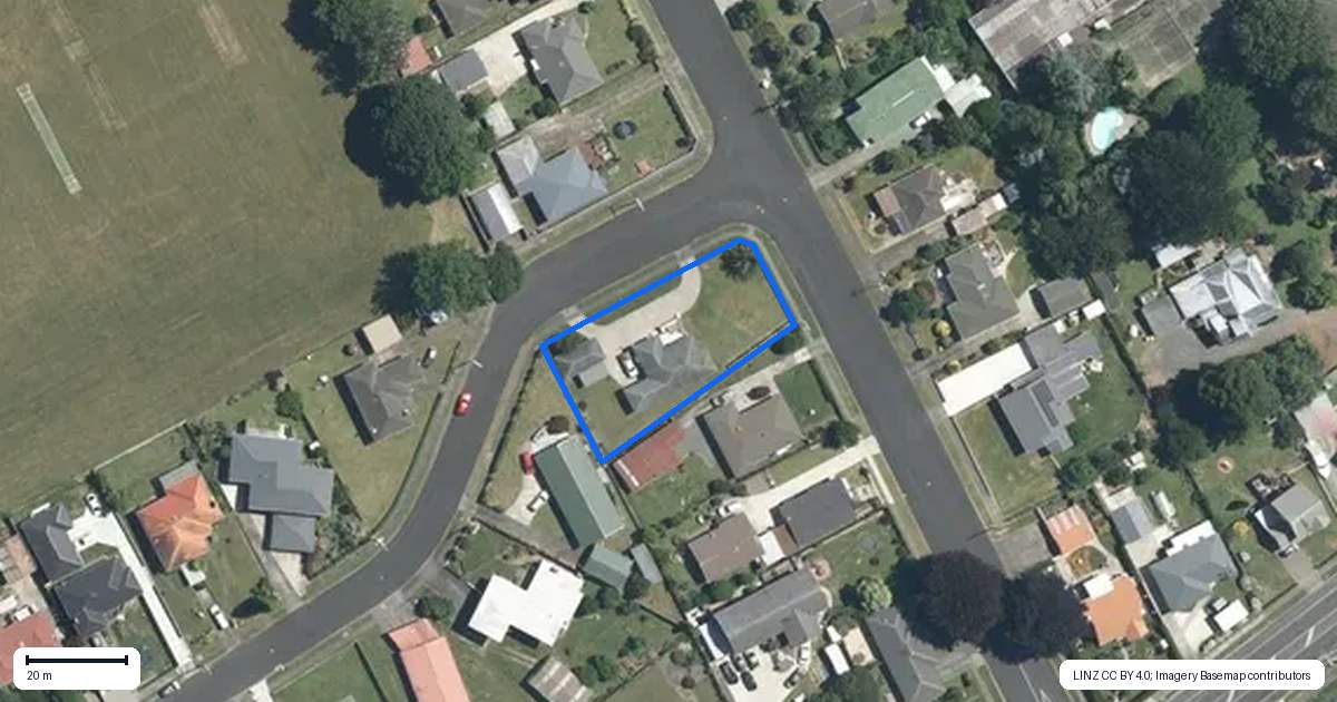 Property context map for 5 Sanders Avenue, Morrinsville