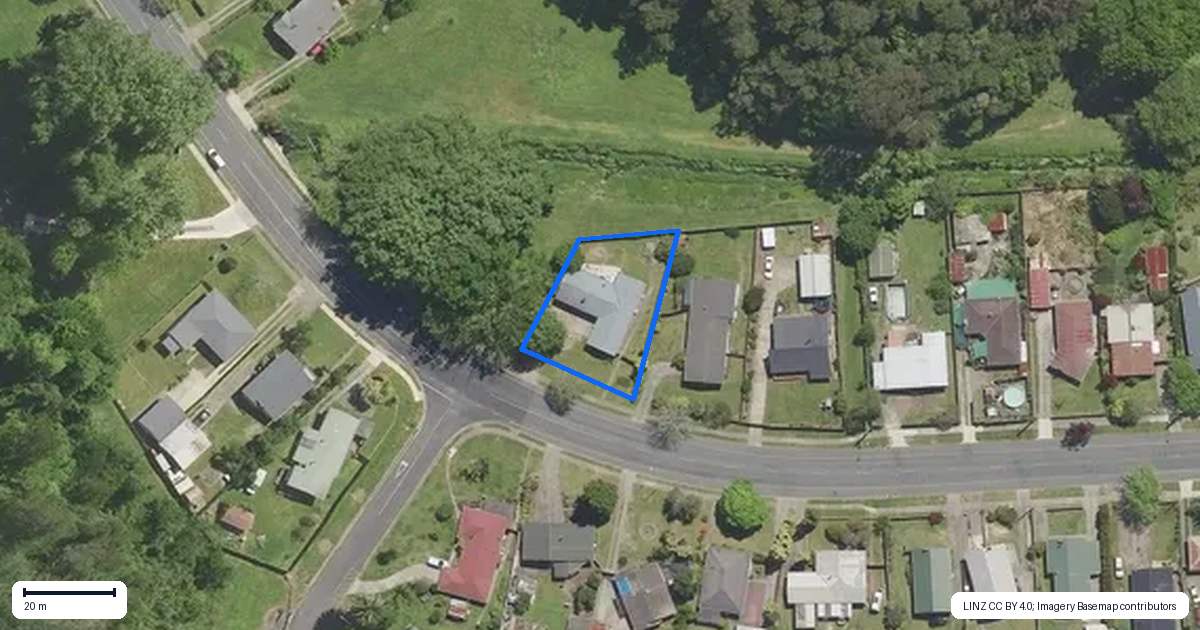Property context map for 285 River Road, Kawerau