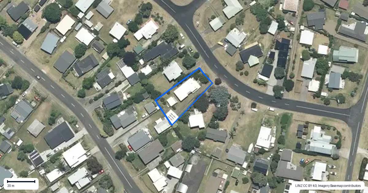 Property context map for 419 Linton Crescent, Whangamata