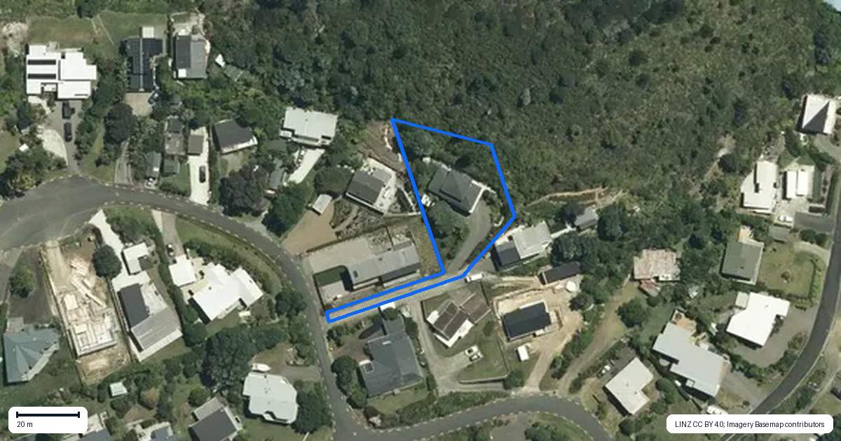 Property context map for 5 Tirinui Crescent, Tairua