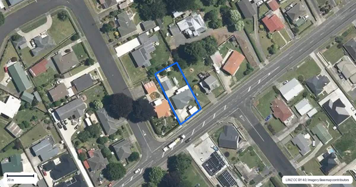 Property context map for 343 Thames Street, Morrinsville