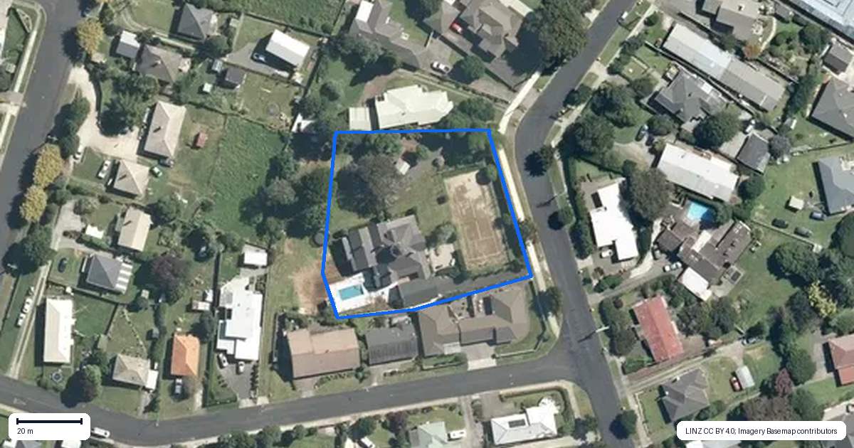 Property context map for 288 College Street, Te Awamutu