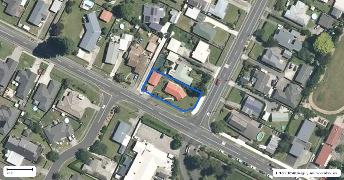 Property context map for 55 Station Road, Matamata