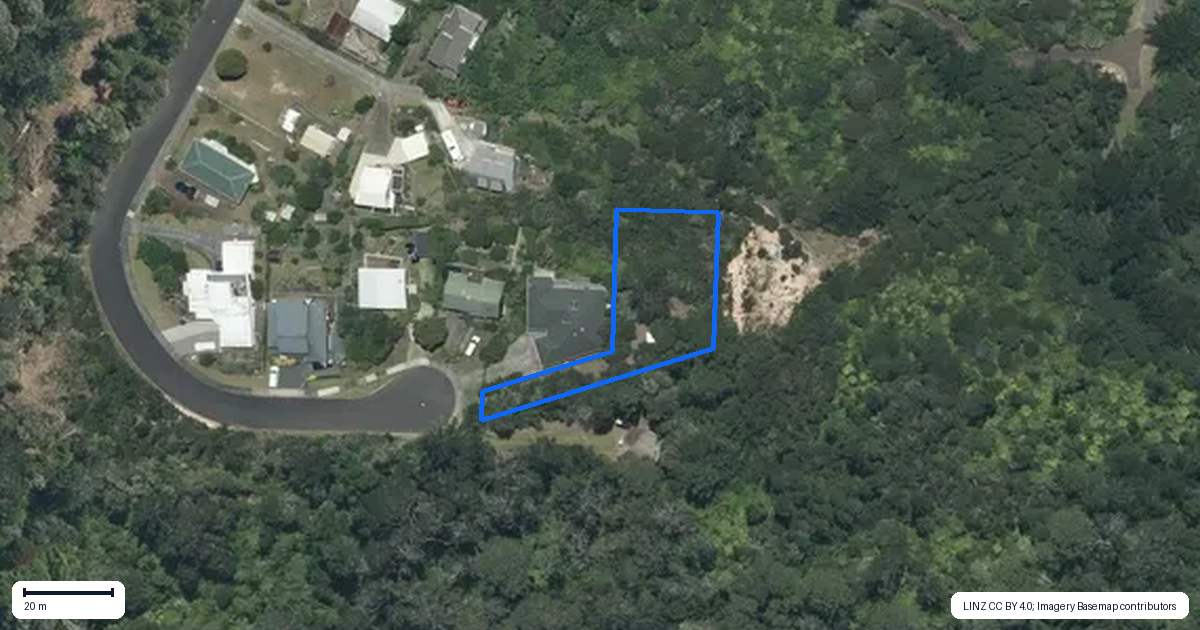 Property context map for 64 Hinemoa Terrace, Tairua