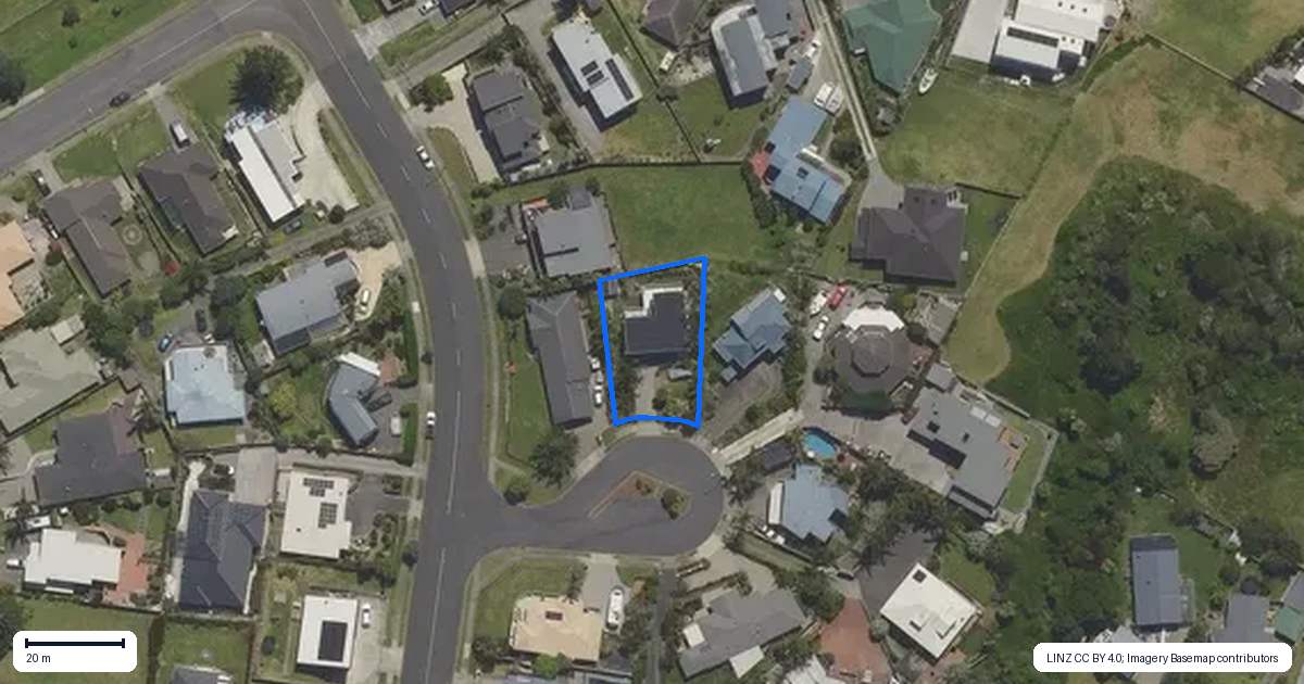 Property context map for 2 Rurima Rise, Coastlands, Whakatane