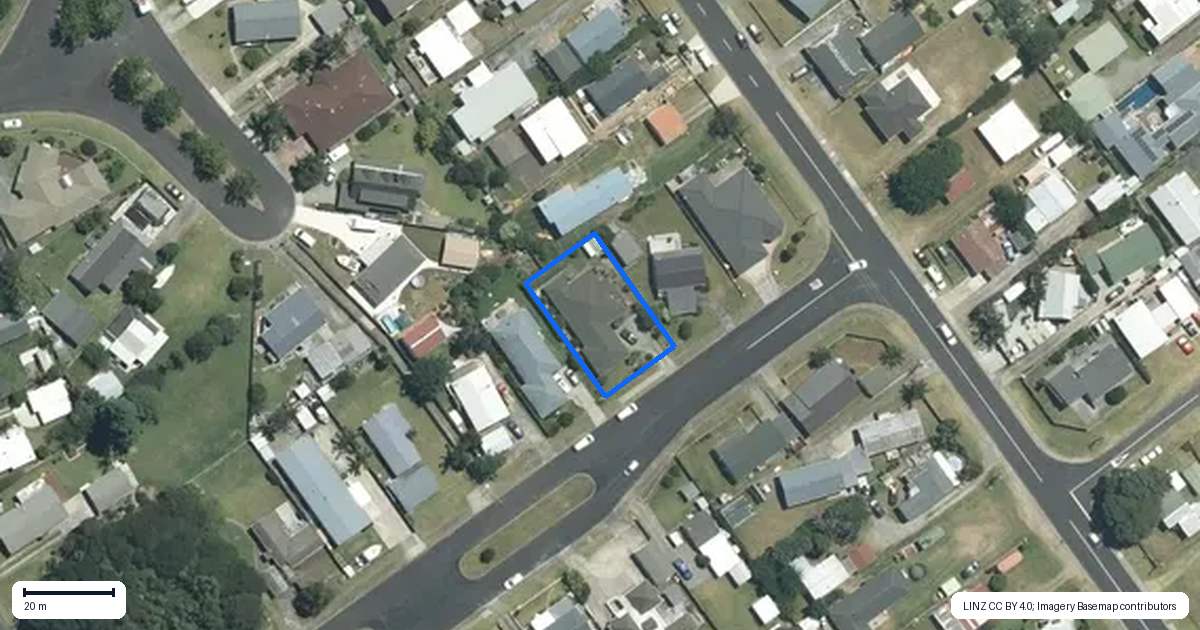 Property context map for 105 The Drive, Whangamata