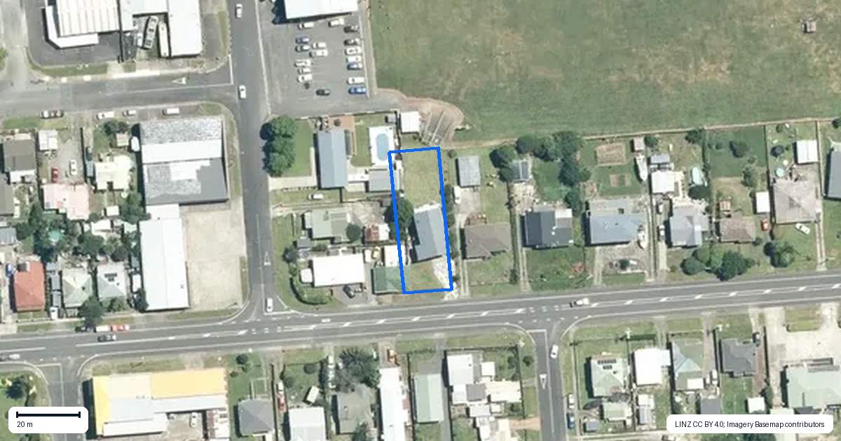 Property context map for 20 Station Road, Paeroa
