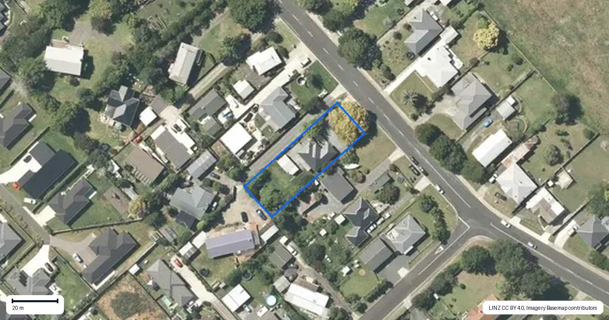 Property context map for 12 Eccles Avenue, Te Kauwhata
