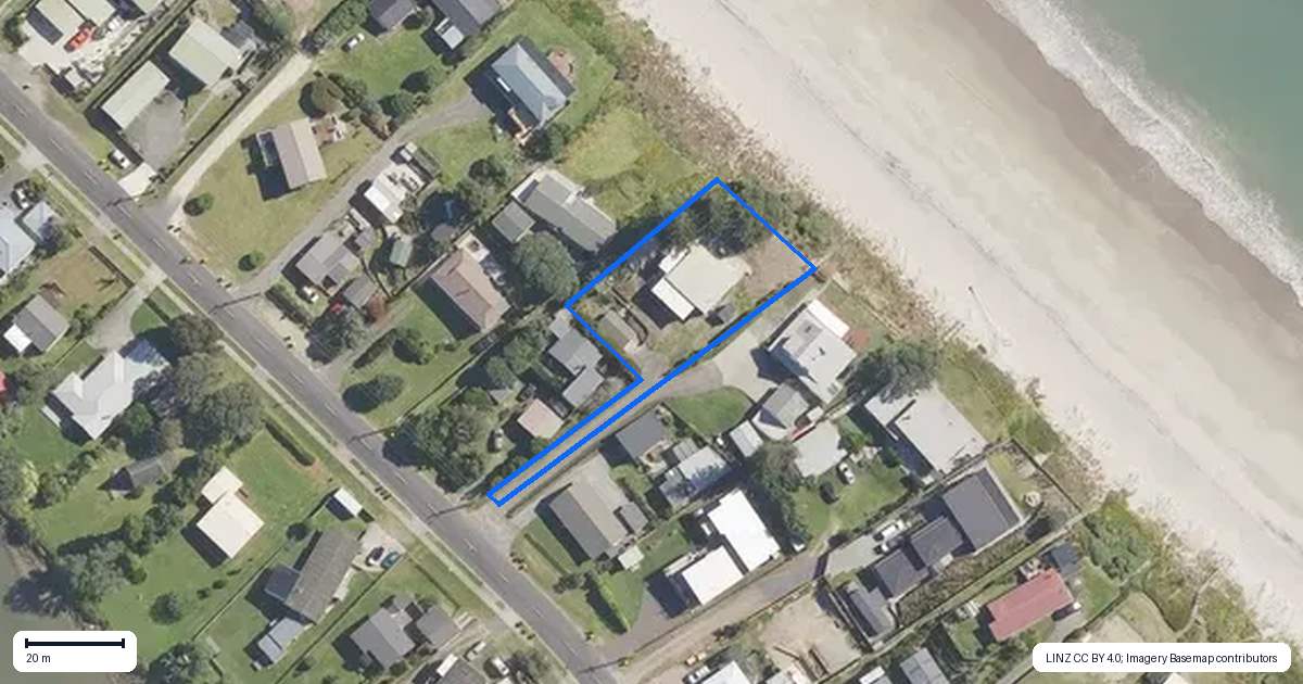 Property context map for 627 Pukehina Parade, Pukehina