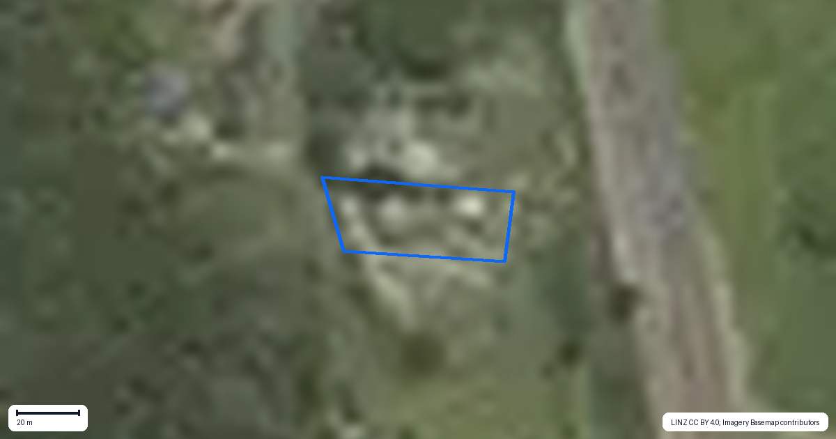 Property context map for 20 Manawahe Road, Matata