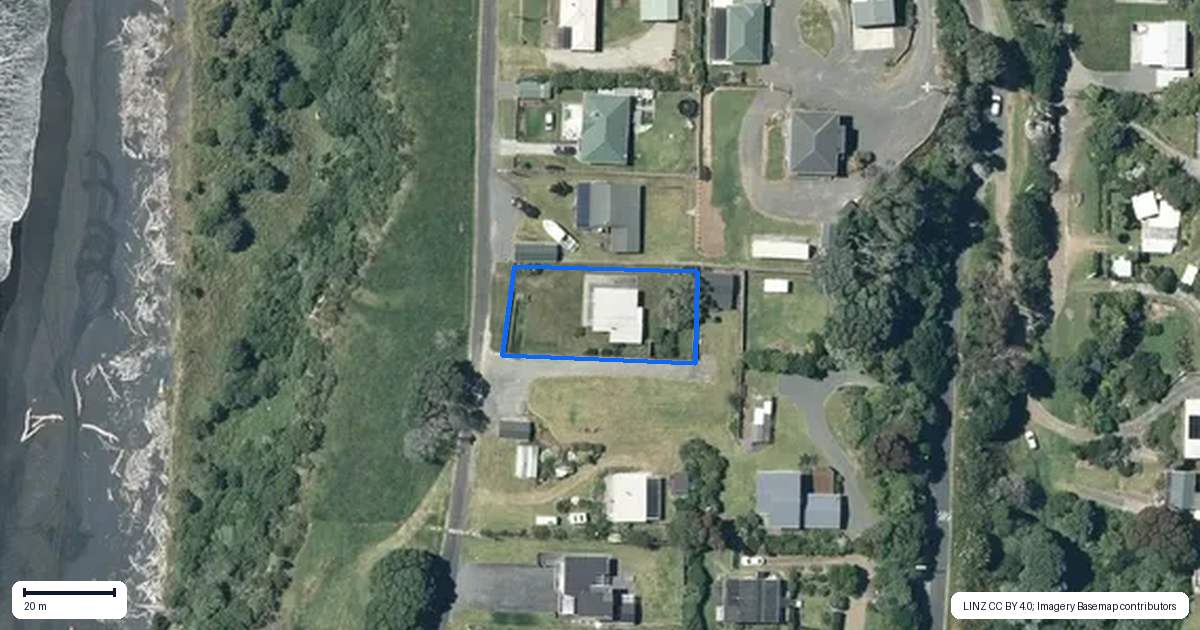 Property context map for 51 Aria Terrace, Mokau