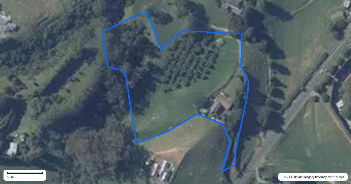 Property context map for 196 Whakamarama Road, Whakamarama