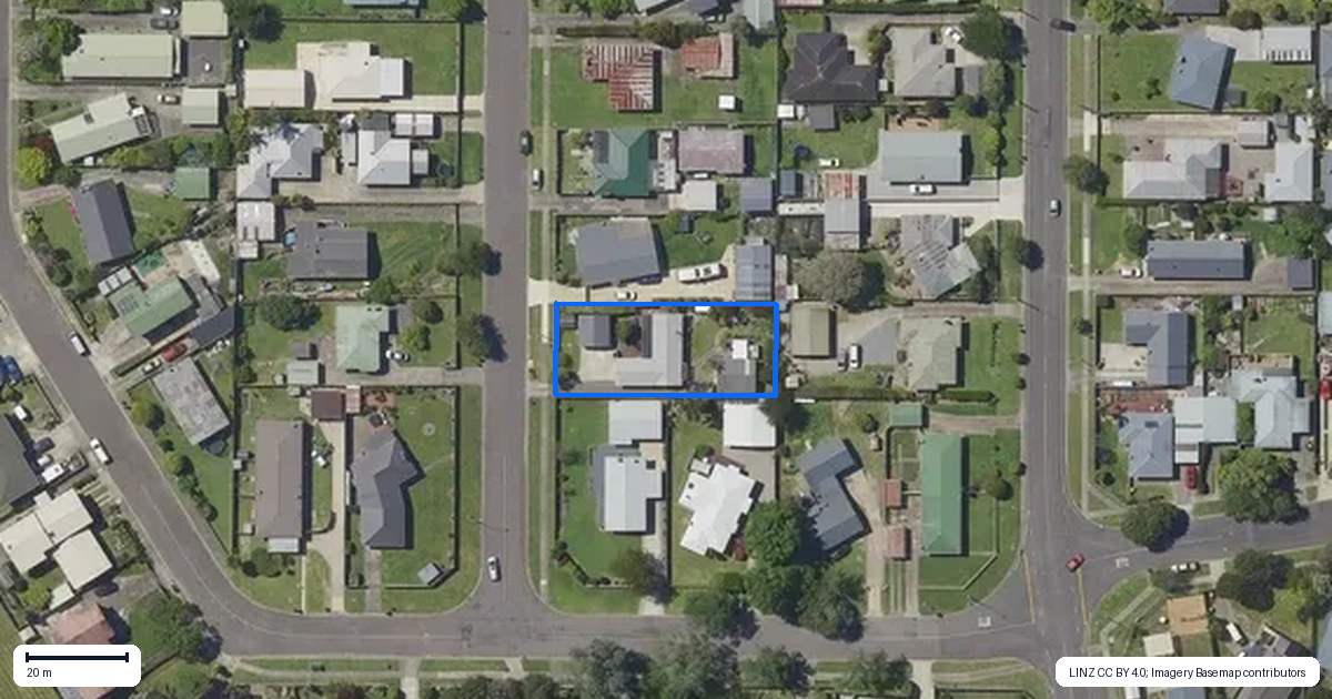 Property context map for 23 Rata Street, Whakatane