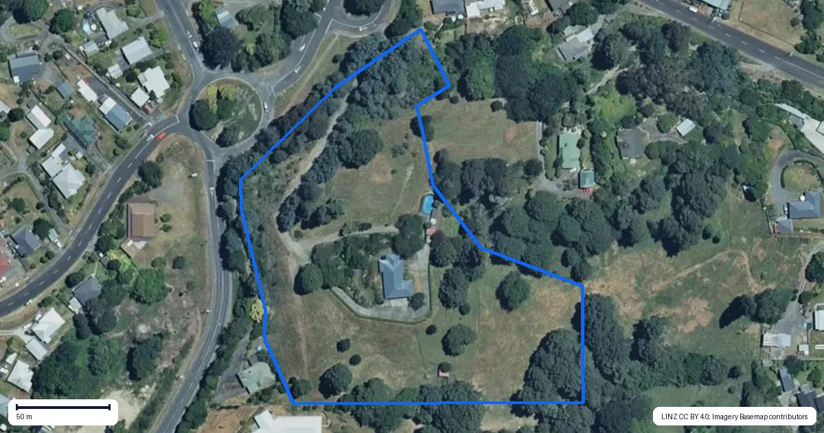 Property context map for 1 Rangaroa Road, Taumarunui