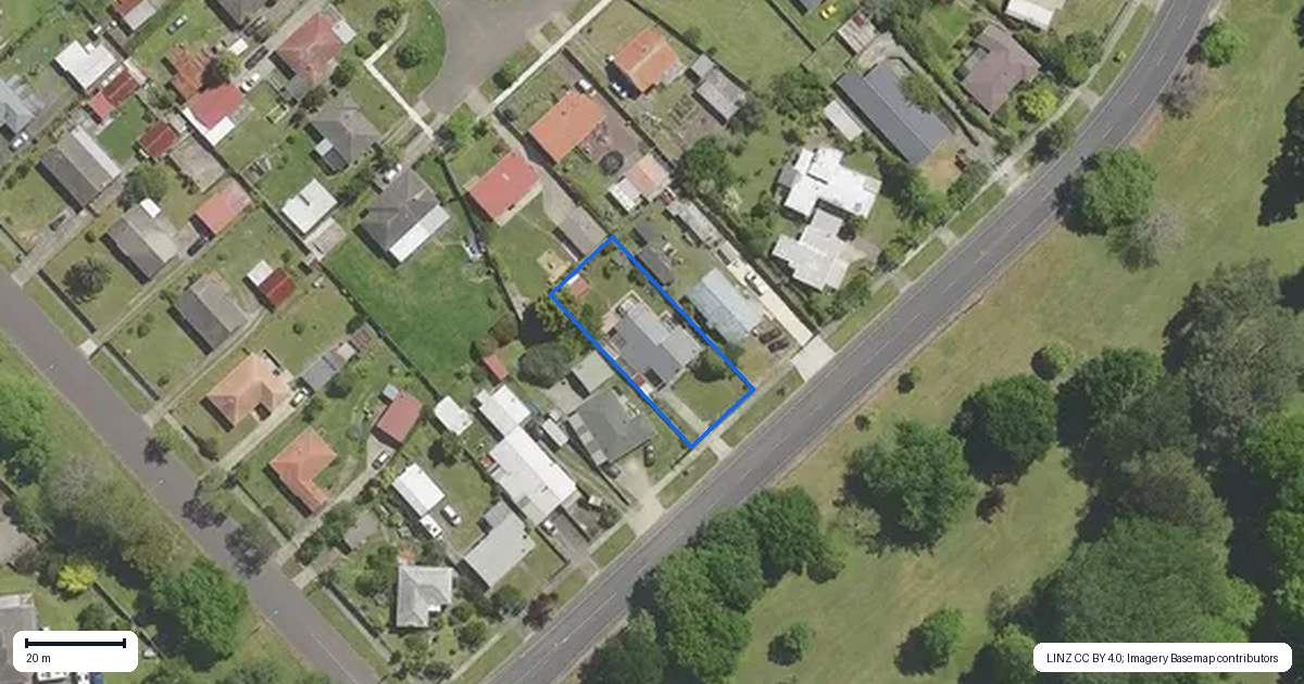 Property context map for 169 River Road, Kawerau