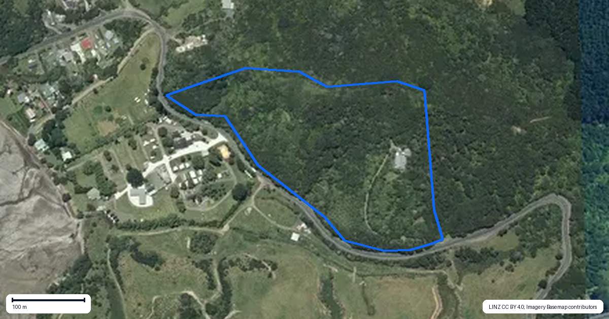 Property context map for 206 Colville Road, Coromandel