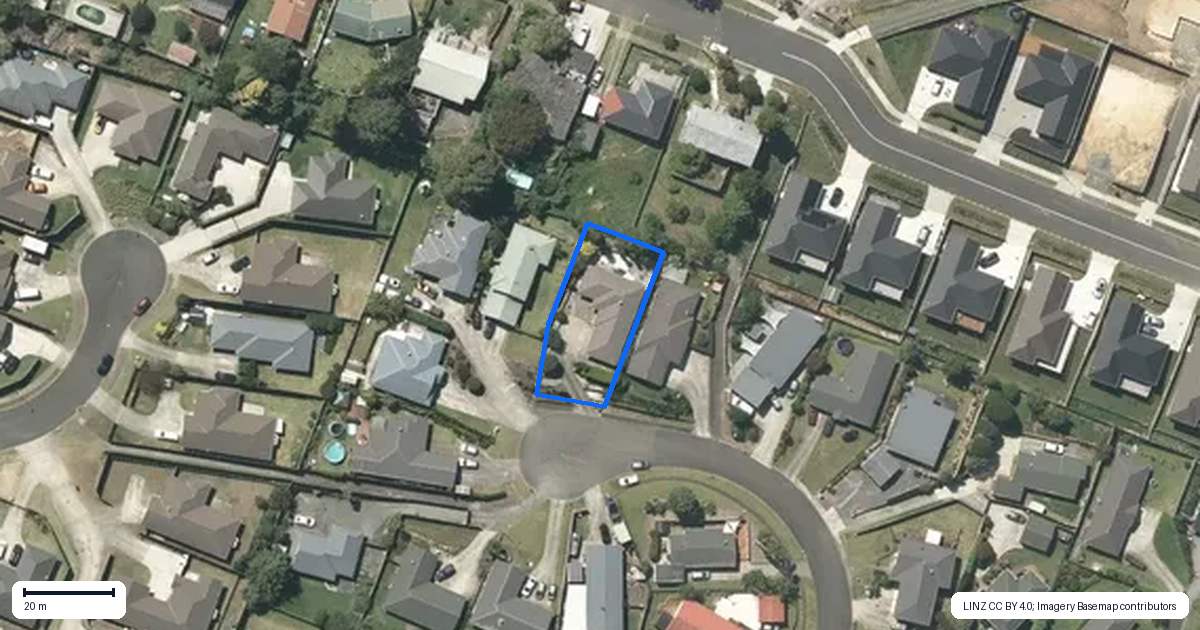 Property context map for 20 Rata Avenue, Huntly