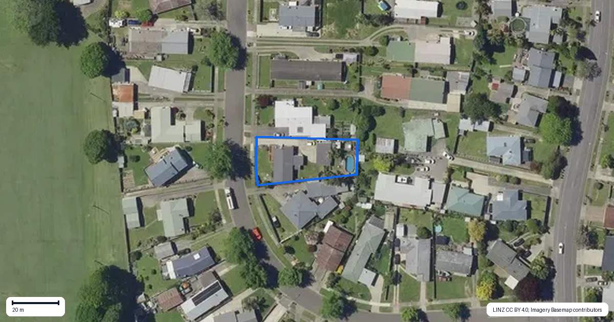 Property context map for 23 Jubilee Crescent, Whakatane