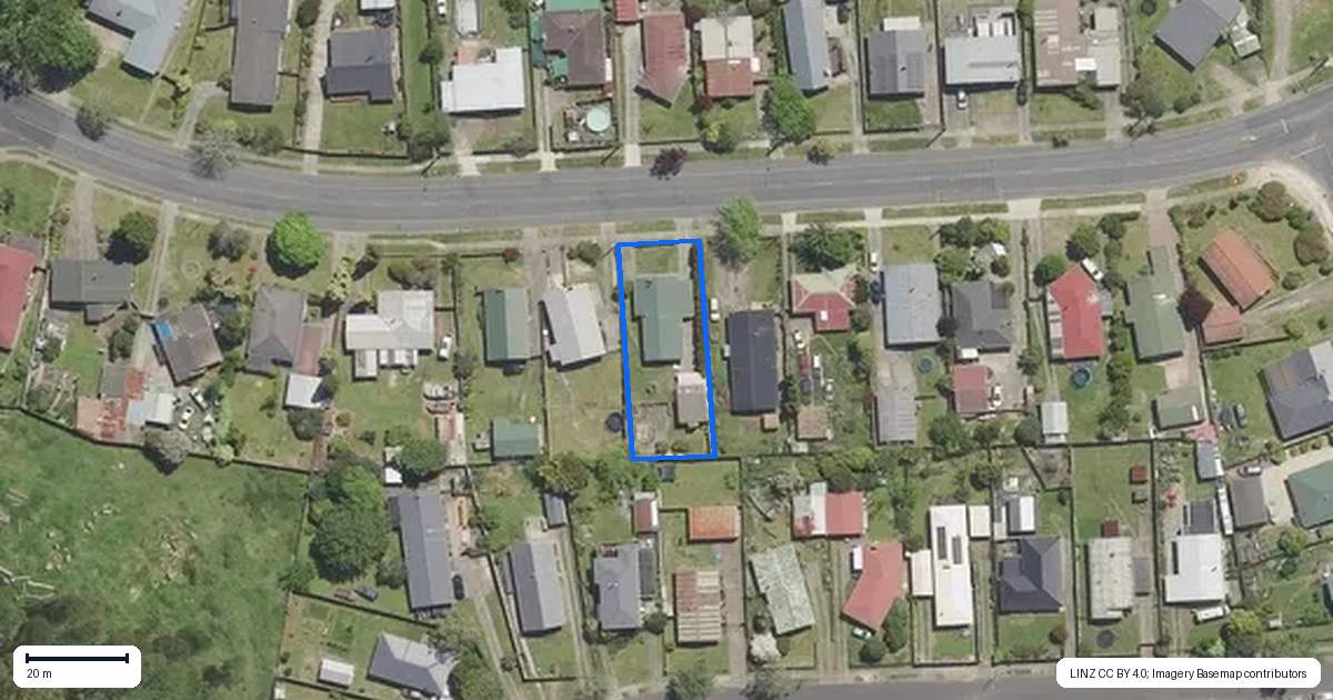 Property context map for 280 River Road, Kawerau