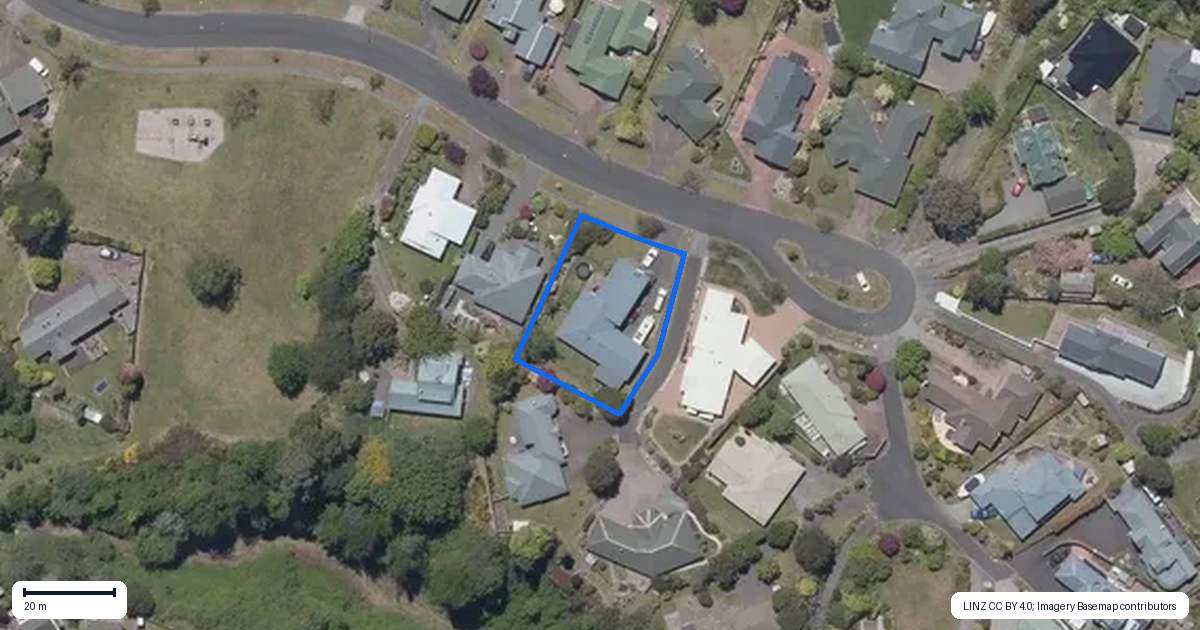 Property context map for 16 Robinson Terrace, Rangatira Park, Taupo