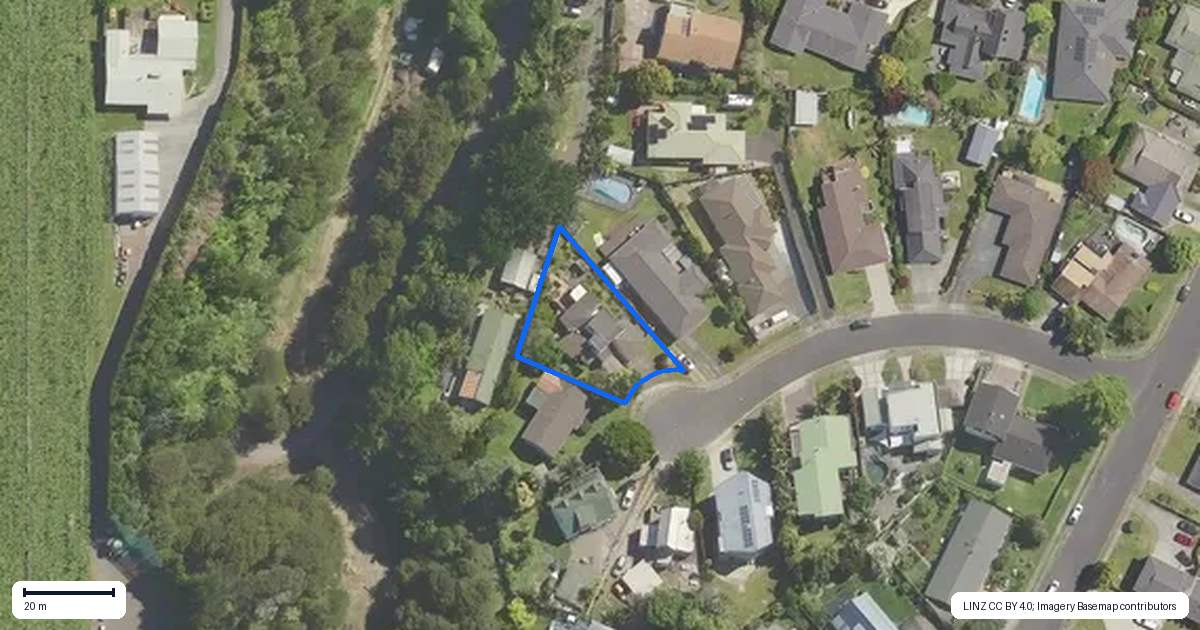 Property context map for 15 Galway Place, Te Puke