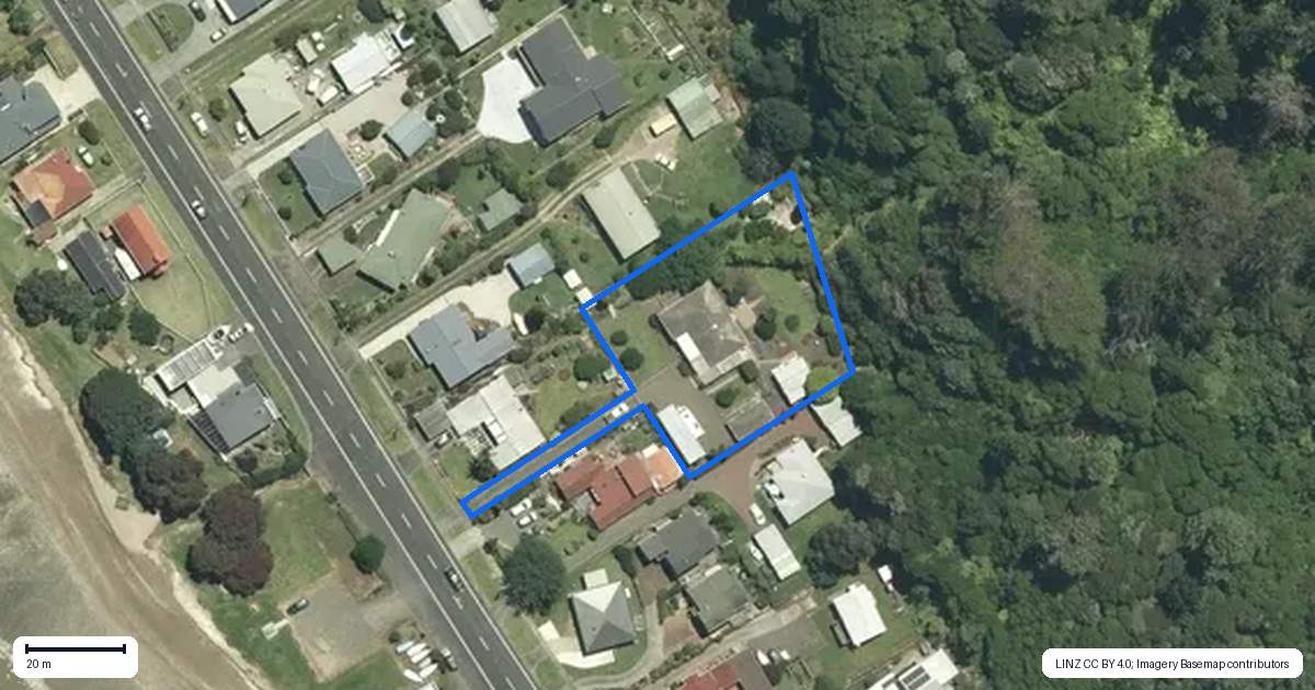 Property context map for 708 Tararu Road, Thames