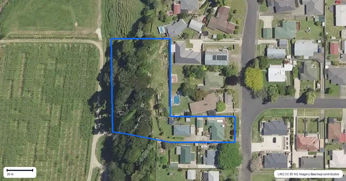 Property context map for 13A Princess Street, Te Puke