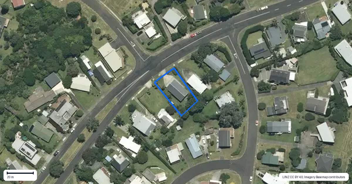 Property context map for 124 Onemana Drive, Onemana, Whangamata