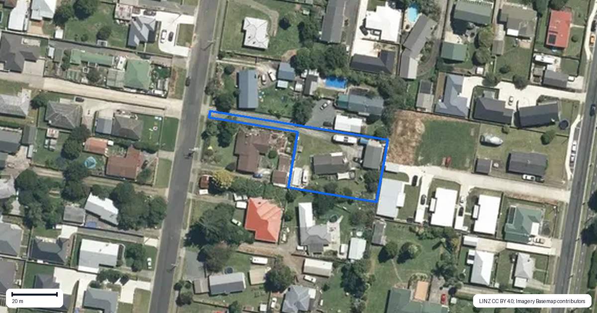 Property context map for 23A Whitaker Street, Kihikihi, Te Awamutu