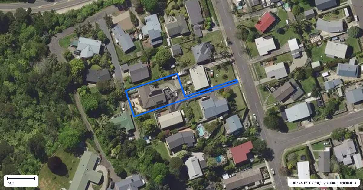 Property context map for 6A White Horse Drive, Whakatane