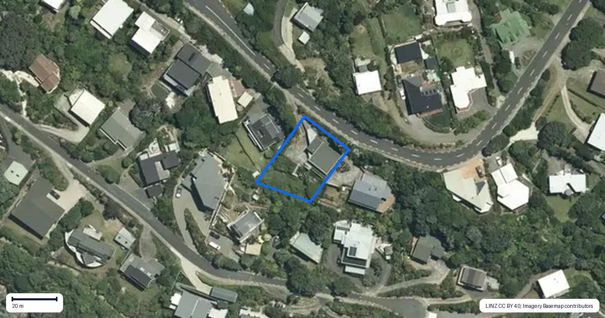 Property context map for 197 Paku Drive, Tairua