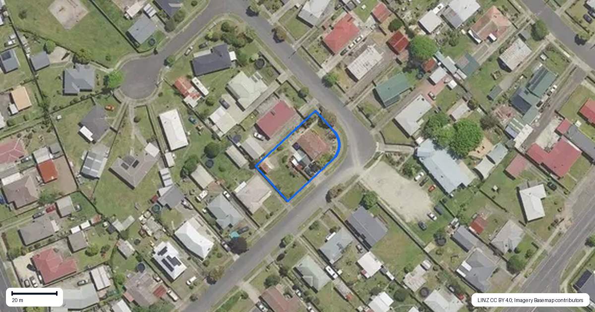 Property context map for 27 Ballance Street, Kawerau