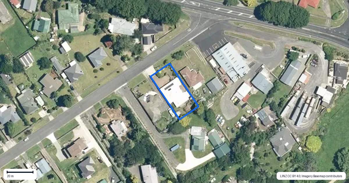 Property context map for 58 Adams Street, Waihi