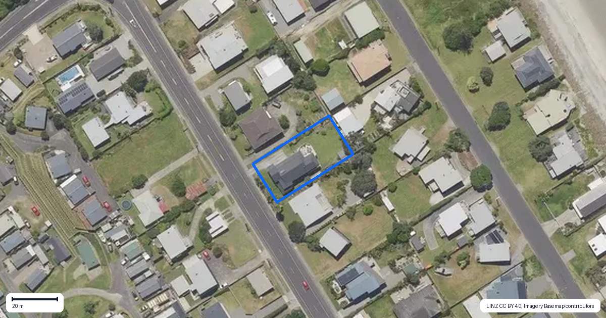 Property context map for 221 Seaforth Road, Waihi Beach