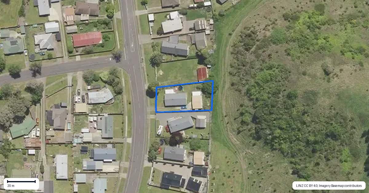 Property context map for 216 Valley Road, Kawerau