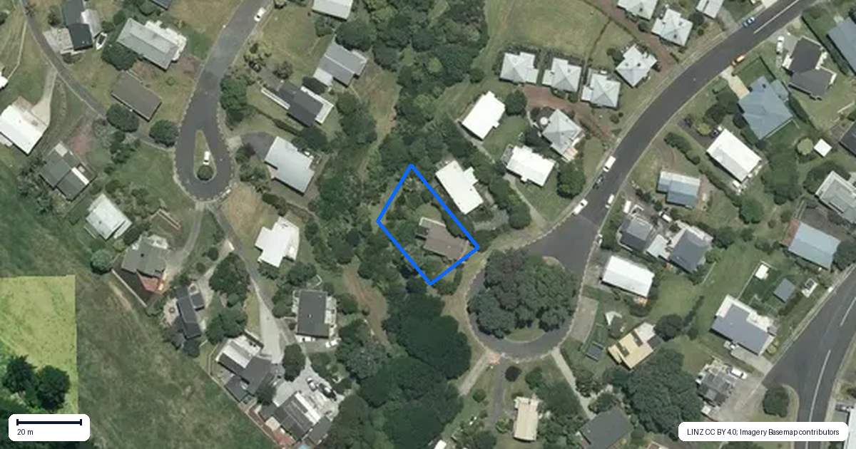Property context map for 110 The Grove, Onemana, Whangamata