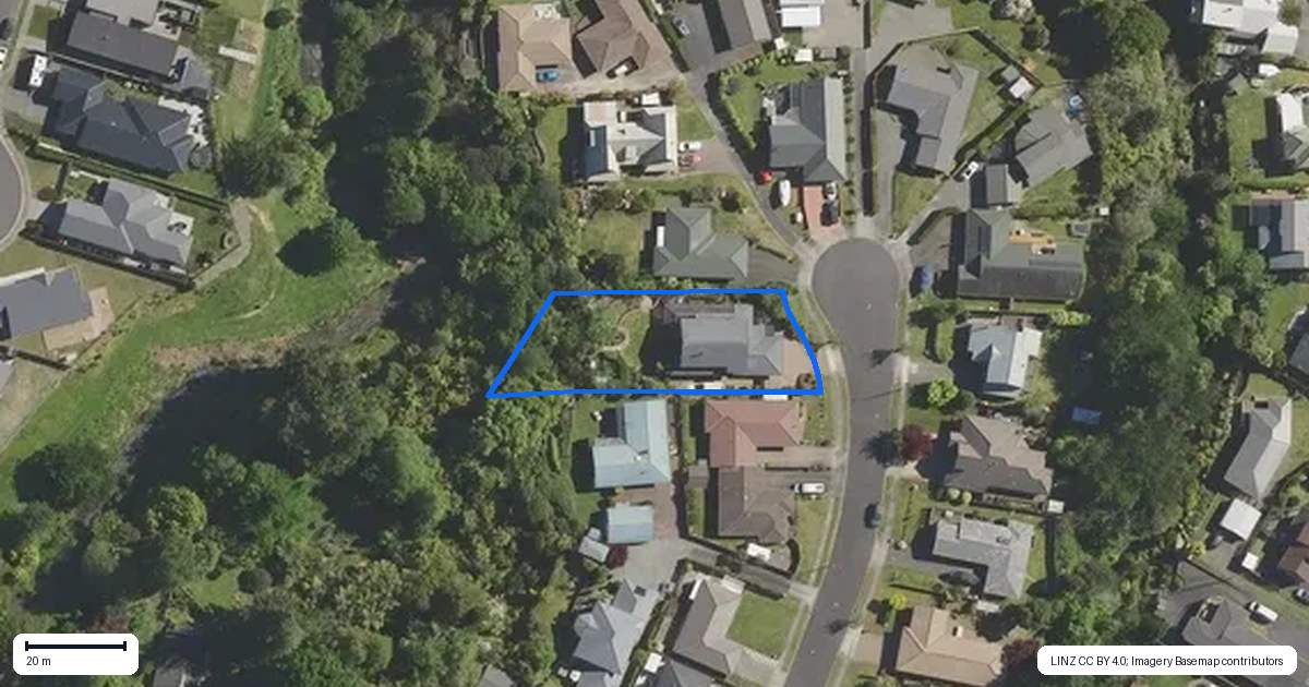 Property context map for 20 Gillam Crescent, Springfield, Rotorua