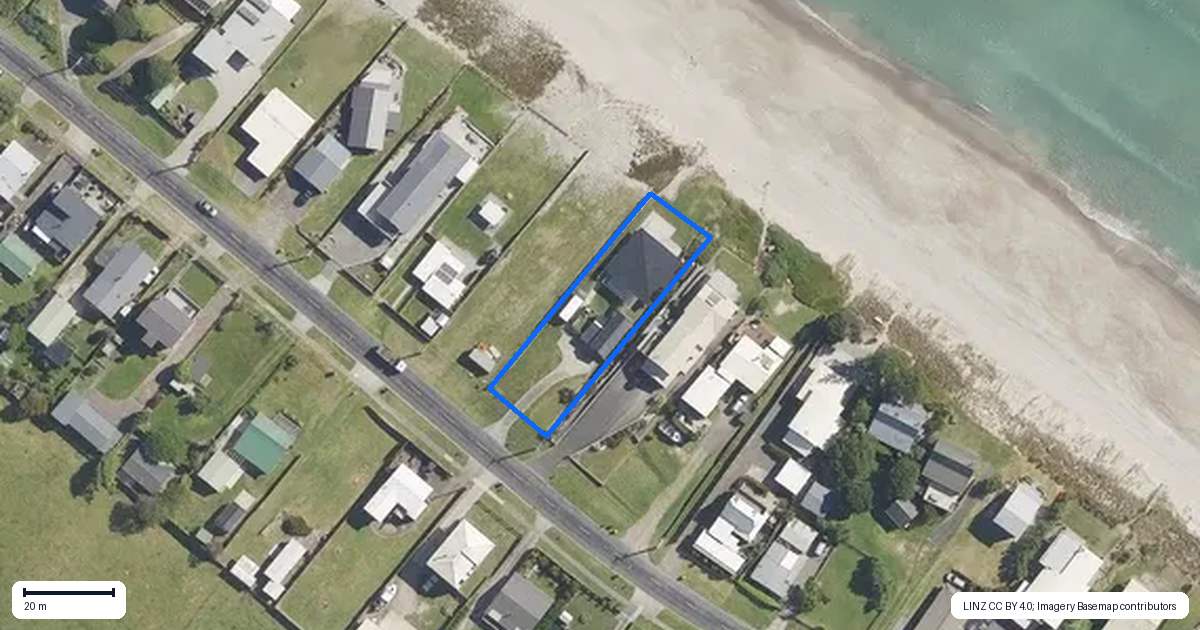 Property context map for 91 Pukehina Parade, Pukehina