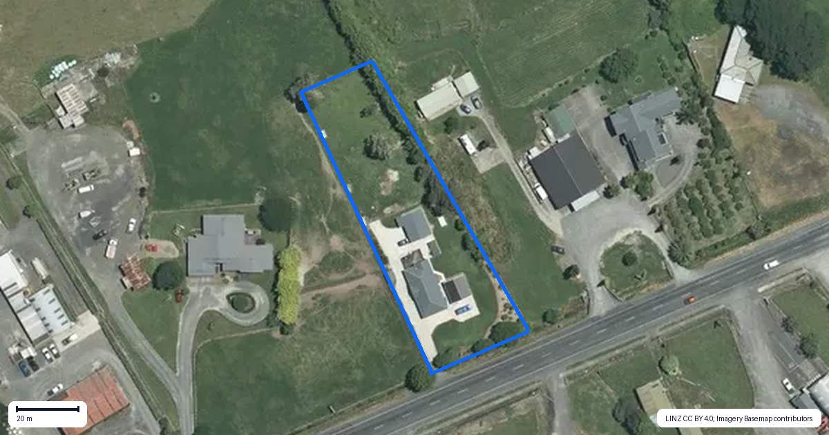 Property context map for 2587 State Highway 26, Morrinsville