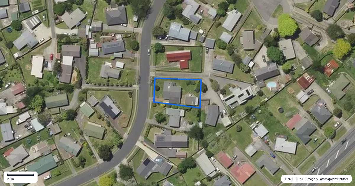 Property context map for 17 Rewarewa Street, Owhata, Rotorua