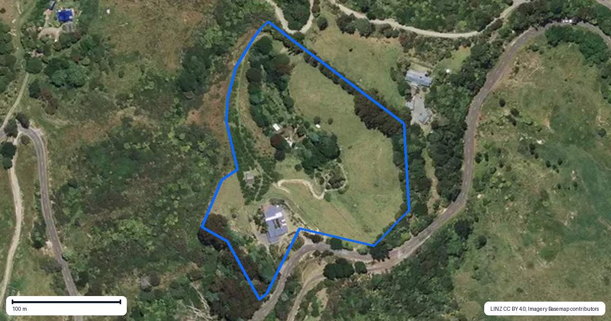 Property context map for 148 Stanley Road, Wainui, Whakatane